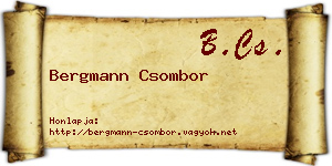 Bergmann Csombor névjegykártya